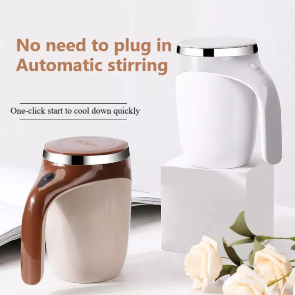 Rechargeable Model Automatic Stirring Cup Coffee Cup High Value Electric Stirring Cup Lazy Milkshake Rotating Magnetic Water Cup - Image 8