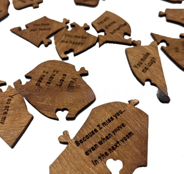 Reasons Why I Love You Wooden Heart Puzzle Romantic Love Jigsaw Puzzle Wedding Anniversary For Wife Husband Birthday Gifts Valentine's Day Gift - Image 7