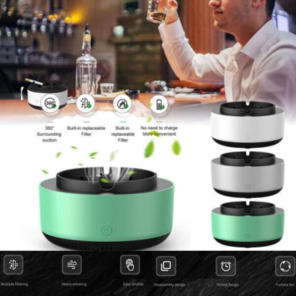 Smoke Removal Air Purification Ashtray Anion Purification Practical Automatic Purifier Ashtray Portable Gadgets For Car Ashtray - Image 10